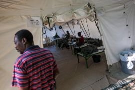 Patients at a hospital run by Doctors Without Borders in Cite Soleil, Port-au-Prince, Haiti