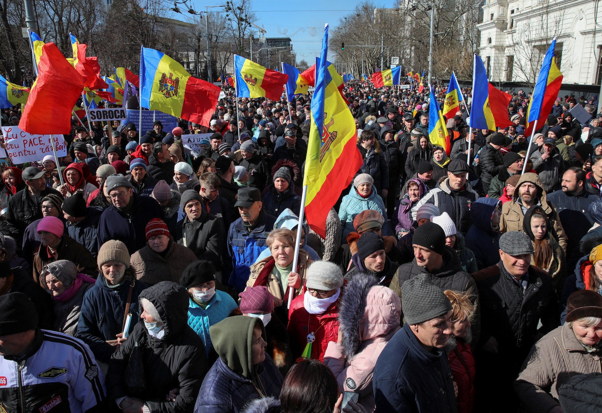 Dozens arrested at protests against govt in Moldova | Protests News