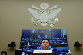 TikTok Chief Executive Shou Zi Chew testifies before a House Energy and Commerce Committee hearing entitled "TikTok: How Congress can Safeguard American Data Privacy and Protect Children from Online Harms," as lawmakers scrutinize the Chinese-owned video-sharing app, on Capitol Hill in Washington, U.S., March 23, 2023