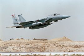 US officials said that F-15 jet fighters conducted air strikes on three locations in Syria in retaliation for the drone attack on Thursday that reportedly killed one US contractor, injured another, and wounded five US troops [File: Scott Applewhite/AP]