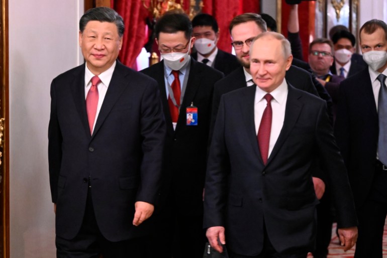 Russian Presidnet Vladimir Putin and Chinese President Xi Jinping