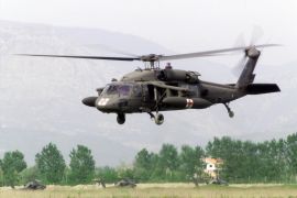 Crew members were flying two Black Hawk helicopters that crashed at about 10pm on Wednesday [File: AP]