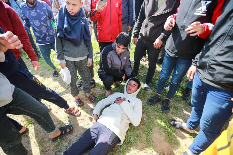 A Palestinian suffocated in land day protest