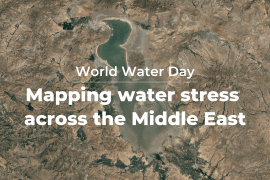INTERACTIVE - World Water Day water stress status in the Middle East poster