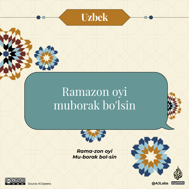 Interactive - Ramadan greetings - Uzbek