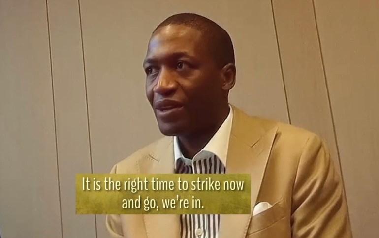 Uebert Angel saying It is the right time to strike now and go, we're in.