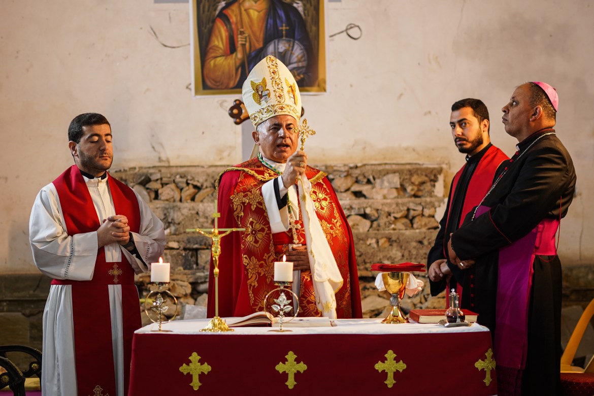 For the first time in more than 20 years, a mass was held at St. Michael's Monastery in Mosul, northern Iraq