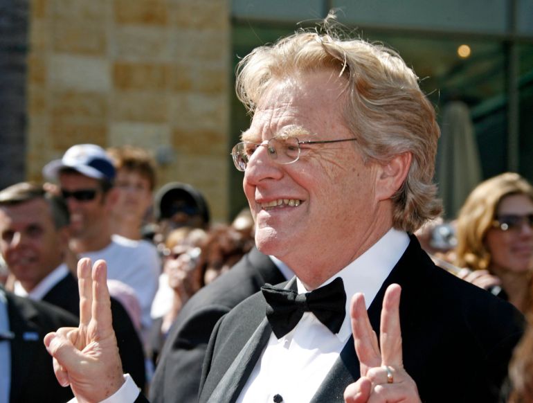 Television personality Jerry Springer arrives at the 34th annual Daytime Emmy Awards in Hollywood, California,