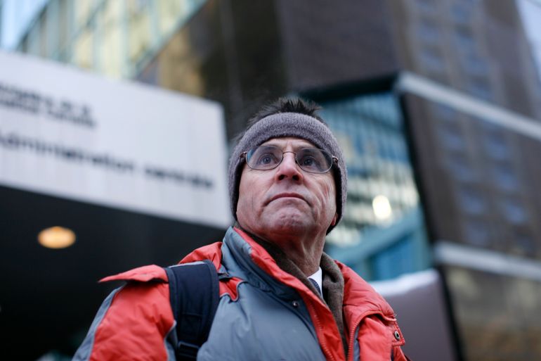 Hassan Diab attends a rally calling on the Canadian government not to extradite him, in Ottawa January 20, 2012. A judge ruled on June 6, 2011 that Diab, a suspect in a bombing that killed four people outside a Paris synagogue in 1980, should be extradited to France. REUTERS/Chris Wattie (CANADA - Tags: CRIME LAW POLITICS)