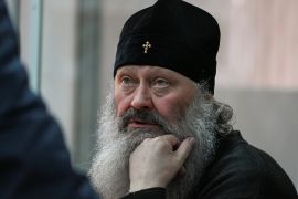 Metropolitan Pavel of the Ukrainian Orthodox Church, accused of being linked to Moscow, attends a court hearing [Viacheslav Ratynskyi/Reuters]