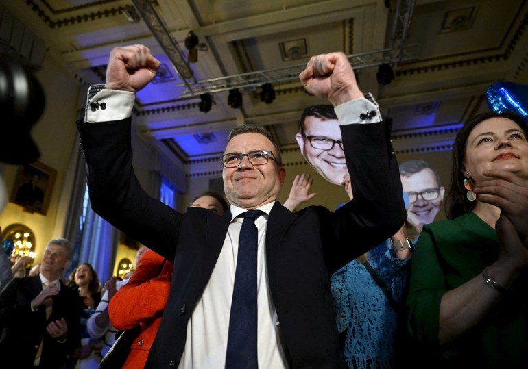 Το Φινλανδικό Κόμμα Εθνικού Συνασπισμού κηρύσσει τη νίκη στις εκλογές  Εκλογικά νέα