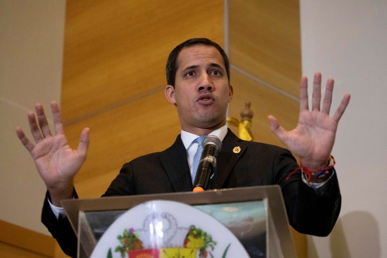 Self-proclaimed interim president of Venezuela and opposition leader Juan Guaido