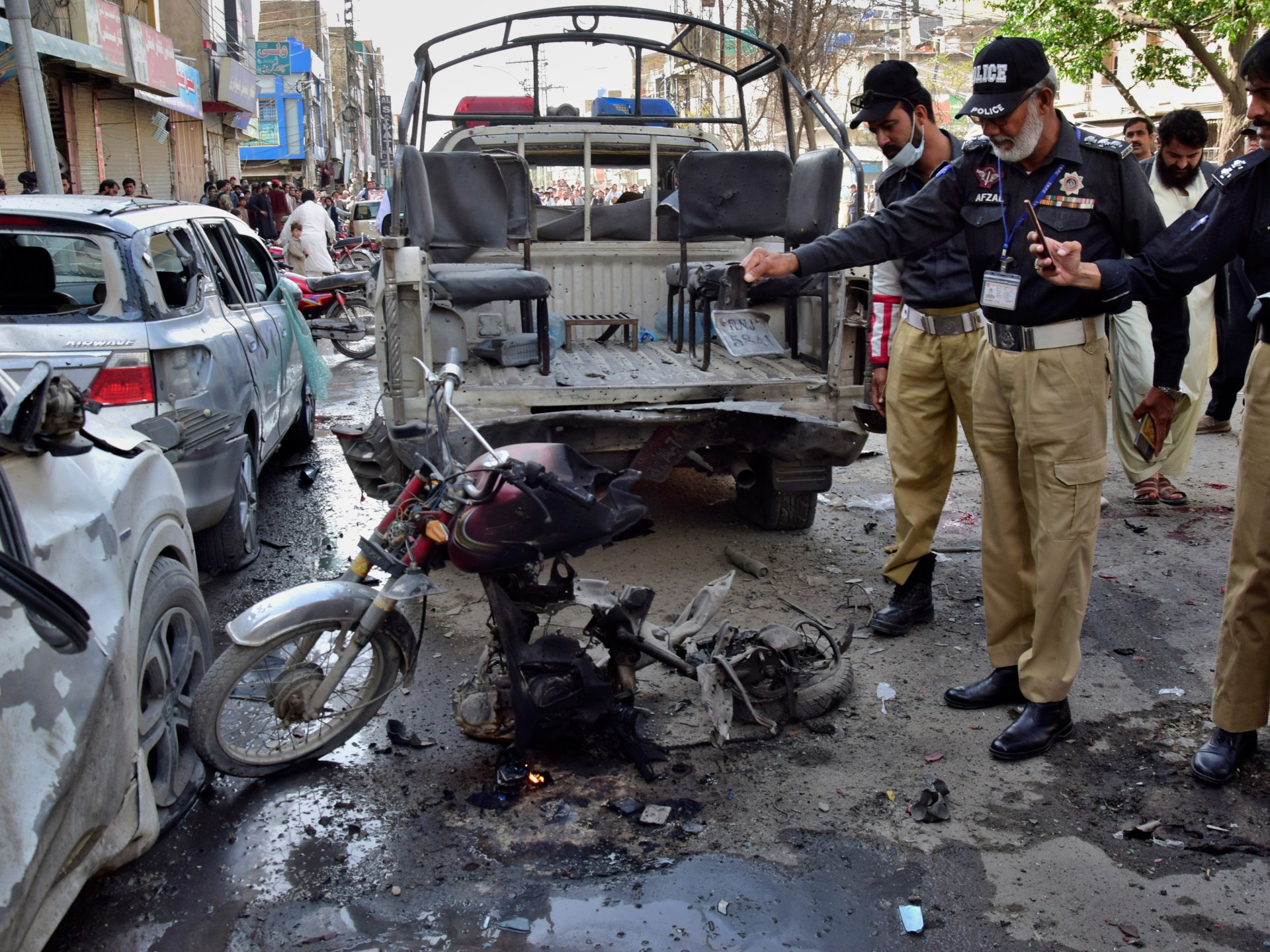 Four killed after blast hits police vehicle in Pakistan