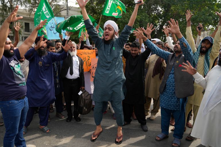 Blasphemy protest in Pakistan