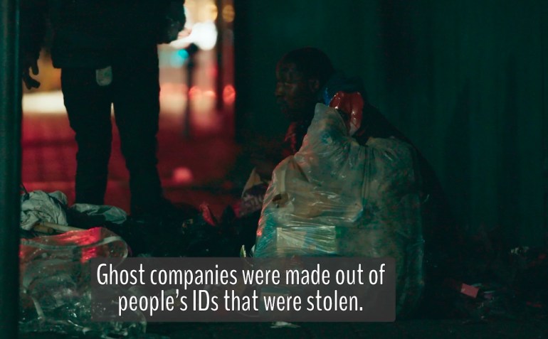 Ghost comapnies were made out of people's stolen ID's
