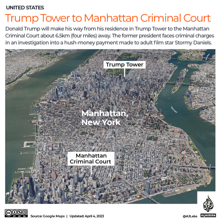 INTERACTIVE - Trump Tower to Manhattan Criminal Court