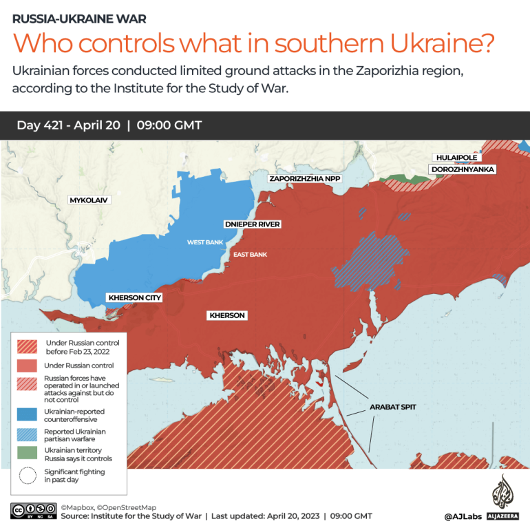 INTERAKTIF-SIAPA YANG MENGENDALIKAN APA DI UKRAINA SELATAN