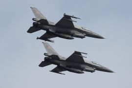 Russia&#39;s top diplomat has called West&#39;s plans to send US-made F-16 fighter jets to Ukraine &#39;an unacceptable escalation&#39; of the conflict. [File: Gleb Garanich/Reuters]