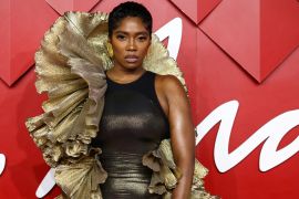 Singer Tiwa Savage poses on the red carpet at the Fashion Awards 2022 in London, the UK, December 5, 2022.