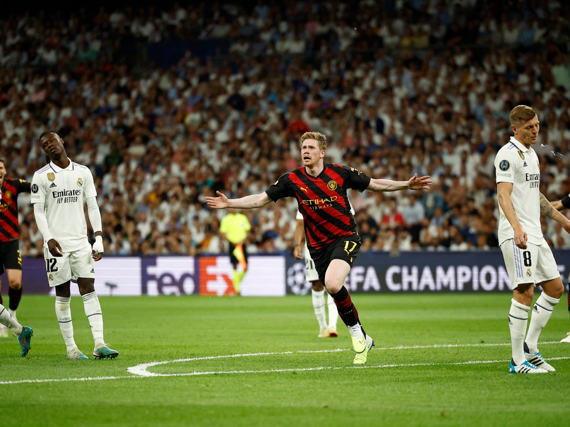 Tendangan Kevin De Bruyne membuat Man City bermain imbang 1-1 dengan Real Madrid |  Berita Sepak Bola