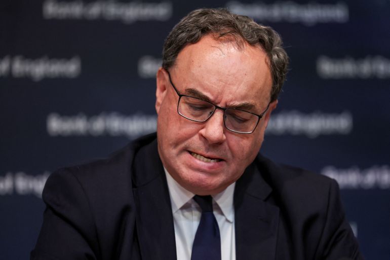 The Governor of the Bank of England, Andrew Bailey, speaks at a press conference in London, Britain, May 11, 2023. REUTERS/Henry Nicholls/Pool