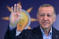 Turkish President Tayyip Erdogan addresses his supporters during a rally May 13, 2023