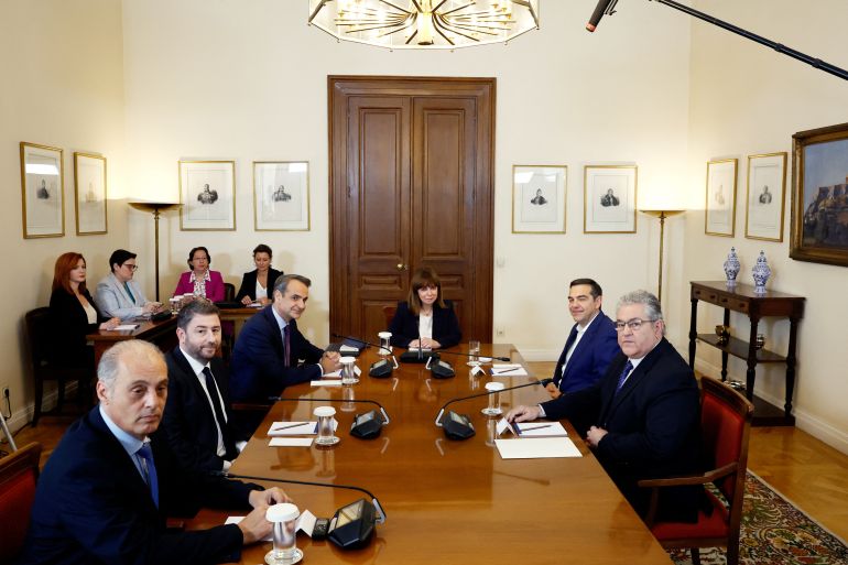 Leaders of Greek political parties