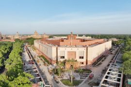 A view of India&#39;s new parliament building in New Delhi [Press Information Bureau/Handout via Reuters]