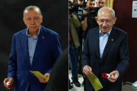 Erdogan votes in Istanbul while Kilicdaroglu votes in Ankara [Reuters]