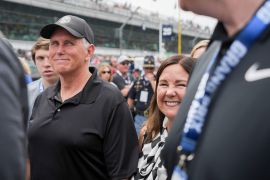 Former Vice President Mike Pence and his wife Karen Pence make an appearance at the Indianapolis 500 race on May 28 [File: Jenna Watson/USA TODAY Sports via Reuters]