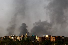 Smoke rises above buildings in Khartoum [File: AFP]