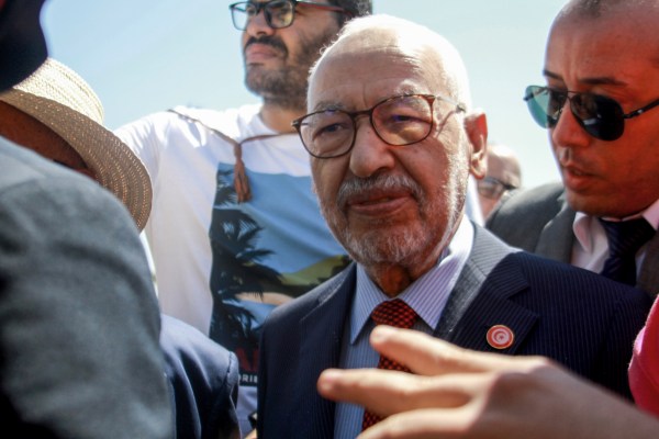 Рачед Ганучи, виден опозиционен лидер в Тунис и бивш председател