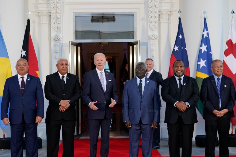 Pacific leaders with Joe Biden at the White House