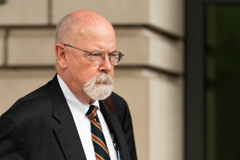Special Counsel John Durham leaves federal court in Washington, DC, the US, May 16, 2022.