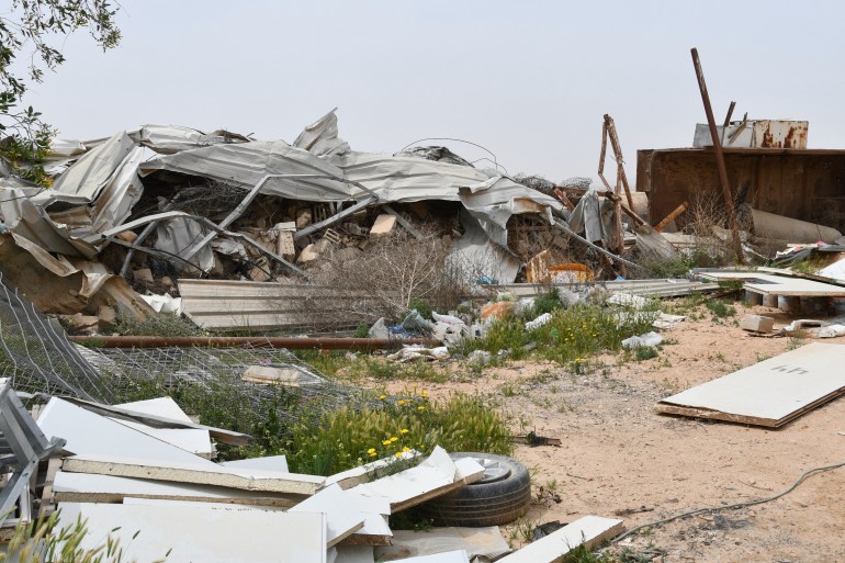 Reruntuhan rumah sepupu Mohamed Abu Qwaider di Palestina.
