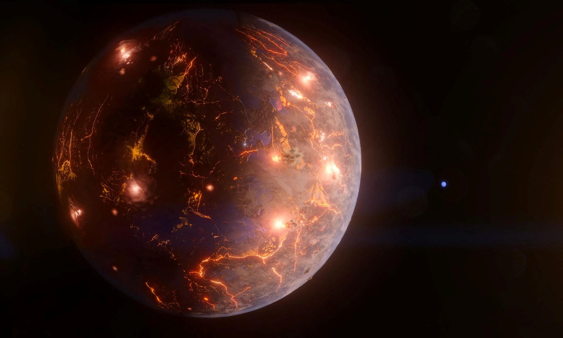 Photo of Auf einem erdgroßen Exoplaneten, der von Vulkanen erschüttert wird, trifft Tag auf Nacht |  Weltraumnachrichten
