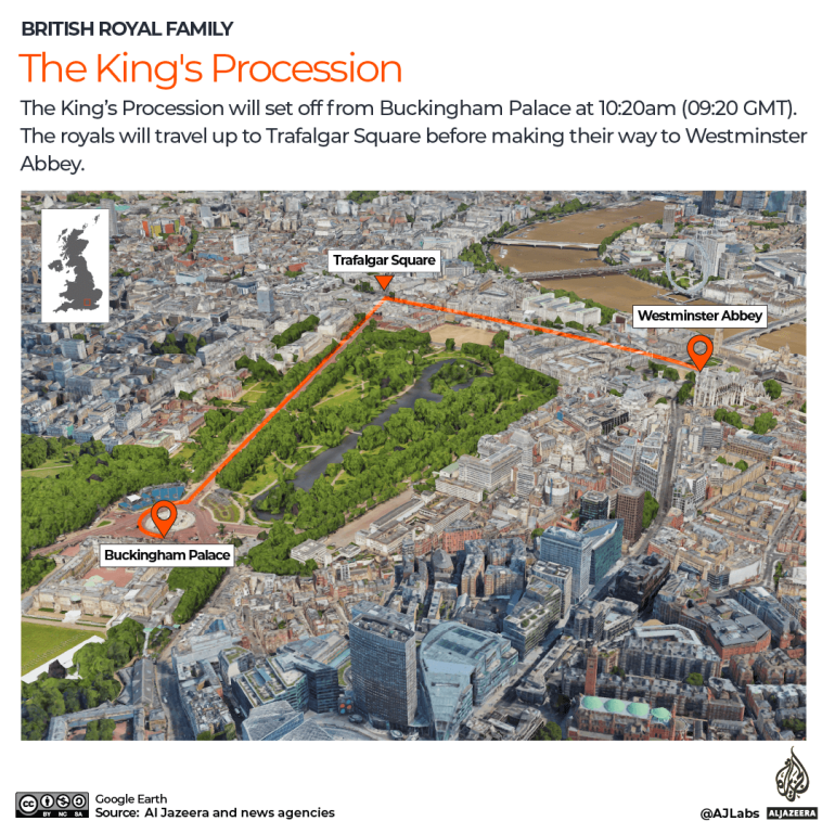 INTERACTIVE - Coronation procession route