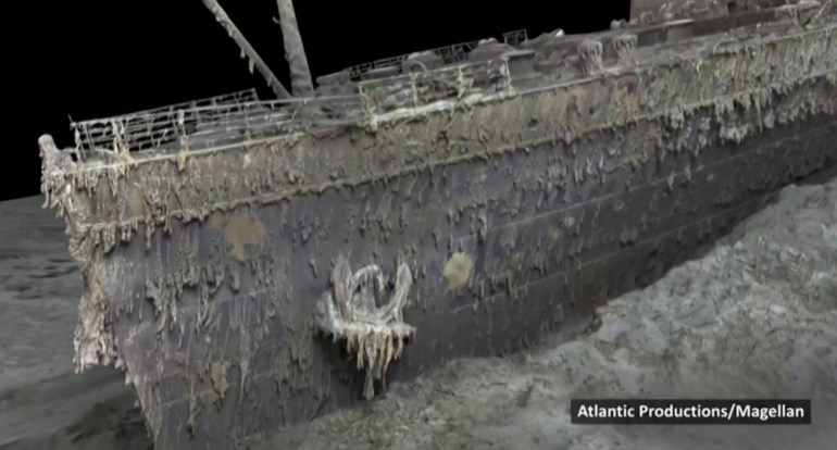 O Titanic em uma varredura 3D