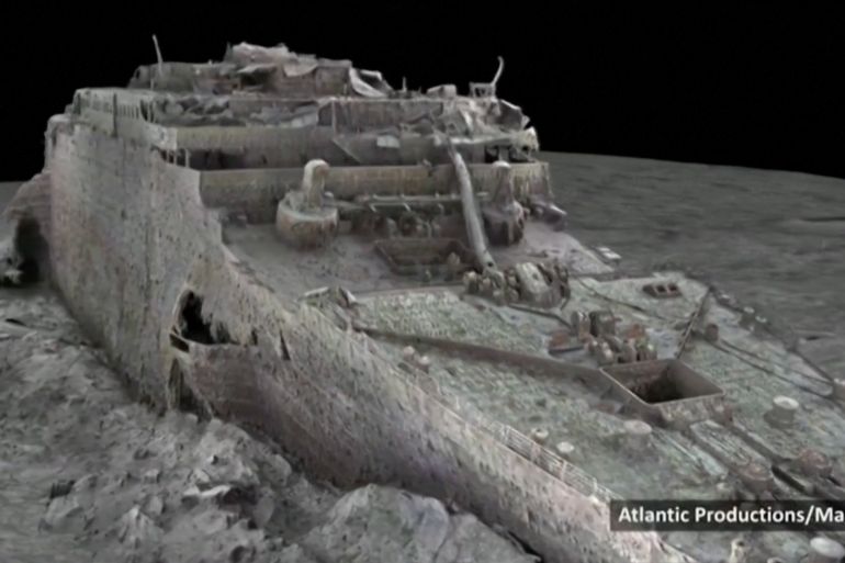 The wreck of the Titanic in a 3D scan