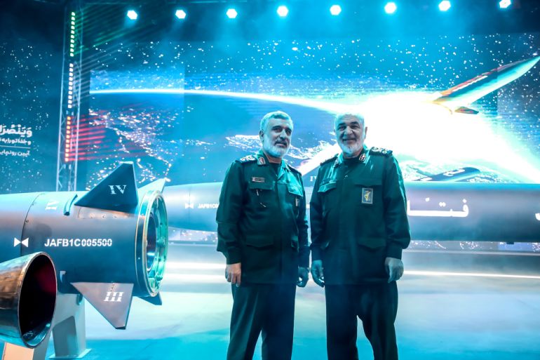 Two IRGC officials posing