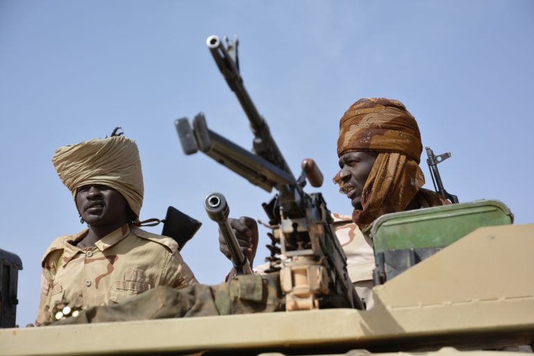 Rebel soldiers in Darfur, Sudan