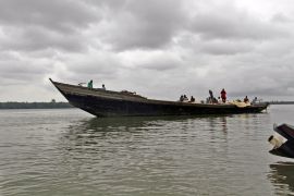 Passengers travel in a boat in Akwa Ibom, southern Nigeria