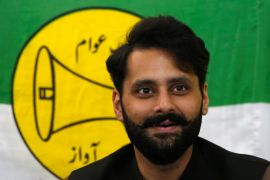 Jibran Nasir, a human rights lawyer, speaks at his office in Karachi, Pakistan July 23, 2018. [Akhtar Soomro/Reuters]