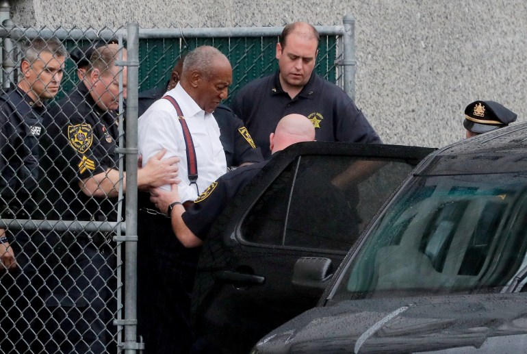 Actor and comedian Bill Cosby leaves Montgomery County Courthouse after being sentenced in a sexual assault trial in Norristown, Pennsylvania, U.S., September 25, 2018. 