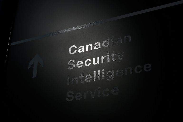 FILE PHOTO: A sign is pictured outside the Canadian Security Intelligence Service (CSIS) headquarters in Ottawa November 5, 2014. REUTERS/Chris Wattie/File Photo