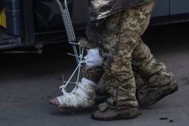 Ukrainian prisoners of war (POWs) are seen after a swap, amid Russia's attack on Ukraine, in Donetsk region, Ukraine May 25, 2023. REUTERS/Yevhenii Zavhorodnii