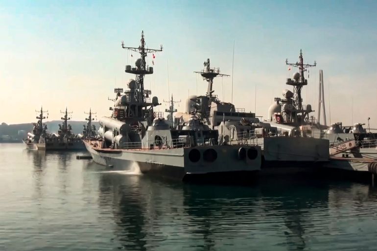 Ships from the Russian Pacific Fleet in Vladivostok