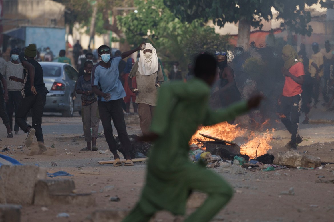 Demonstrators clash with police in Dakar,