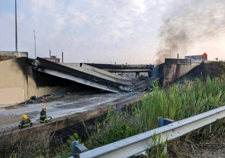 Jalan bebas hambatan utama AS dibuka kembali di Philadelphia setelah kebakaran mematikan |  Berita Bisnis dan Ekonomi