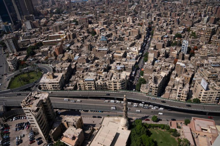 An aerial view of Cairo, Egypt